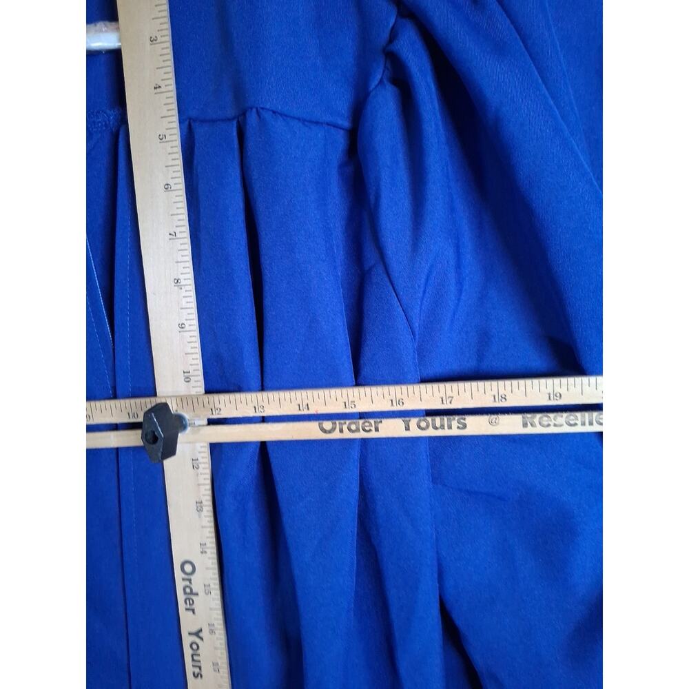 Royal Blue Graduation Gown Robe size 5'9" - 5'11" Unisex High School College - Picture 12 of 16